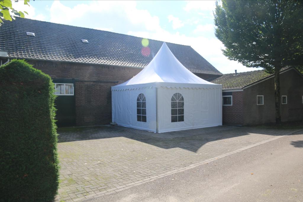 Professionele pagodetent van 5x5 meter, Tuin en Terras, Partytenten, Ophalen, Gebruikt, 2 meter of meer, 4 tot 6 meter
