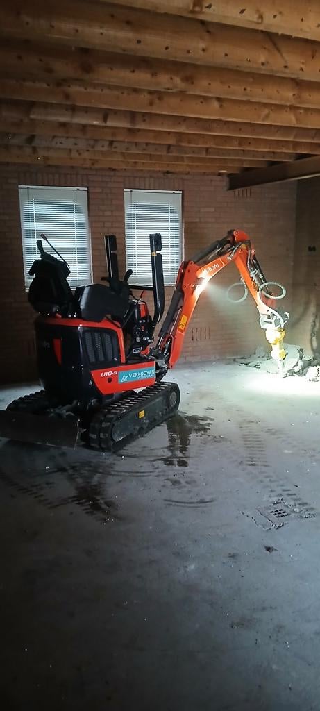 Beton vloeren uithakken, Ophalen, Nieuw