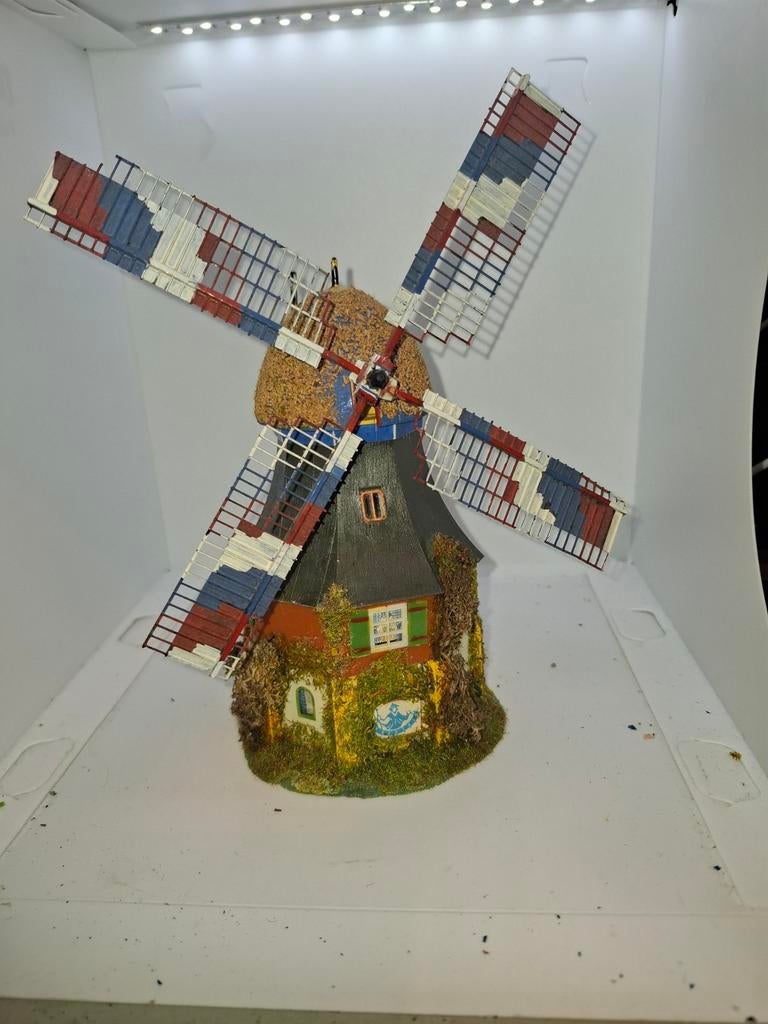 Molen met motor in ho, Hobby en Vrije tijd, Modeltreinen | H0, Gebruikt, Brug, Tunnel of Gebouw, Ophalen of Verzenden, Fleischmann