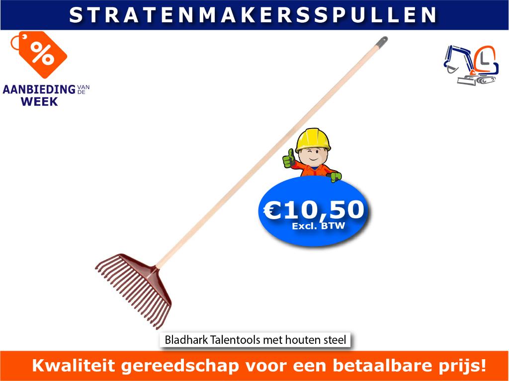 Bladhark Talentools met houten steel, Ophalen of Verzenden, Nieuw, Hark, Talen Tools