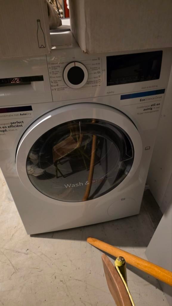 Bosch WNA13400NL was-droogcombinatie, 6 tot 8 kg, Ophalen, Zo goed als nieuw, 85 tot 90 cm