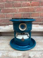Petroleumstel / oliestel 1 pits petrol blauw emaille, Antiek en Kunst, Antiek | Emaille, Ophalen of Verzenden
