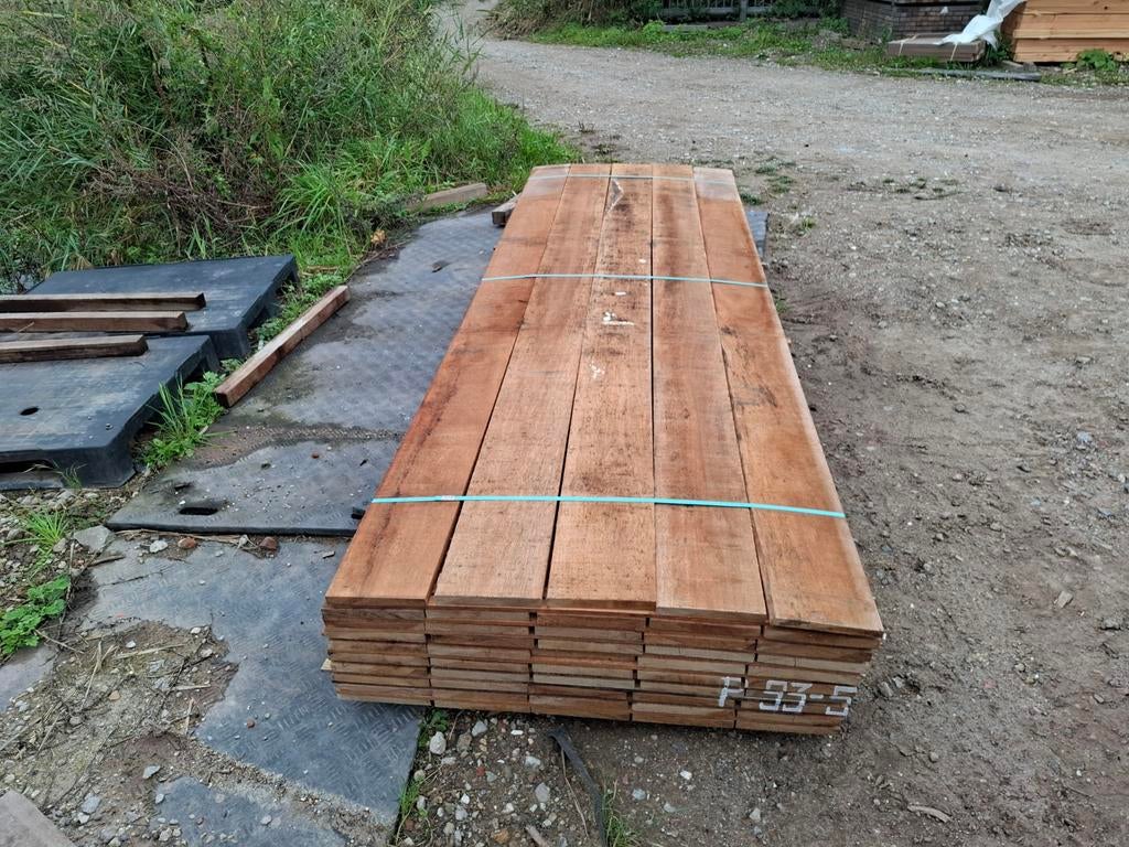 Hardhout beschoeiing planken 250x20 cm bezorgen moge, Tuin en Terras, Ophalen, Planken, Nieuw, Hardhout