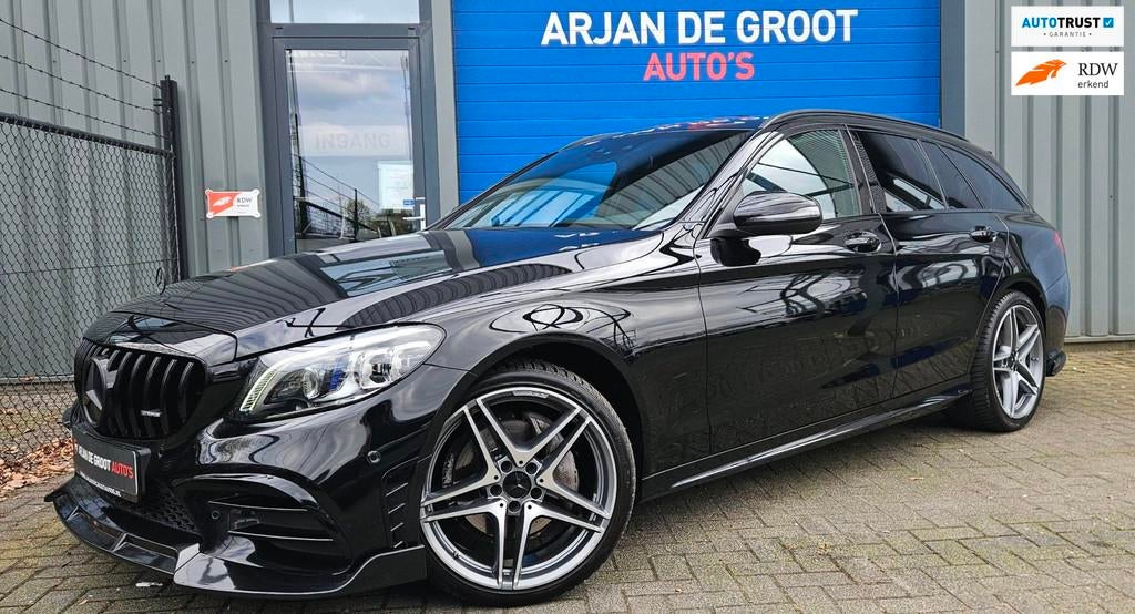 Mercedes-Benz C-klasse Estate 180 AMG Line Navi Carplay Sfee, Automaat, Gebruikt, Zwart, USB