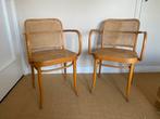 2 vintage TON stoelen naar Thonet 811 Hoffman, Huis en Inrichting, Stoelen, Ophalen of Verzenden, Gebruikt, Bruin, Twee