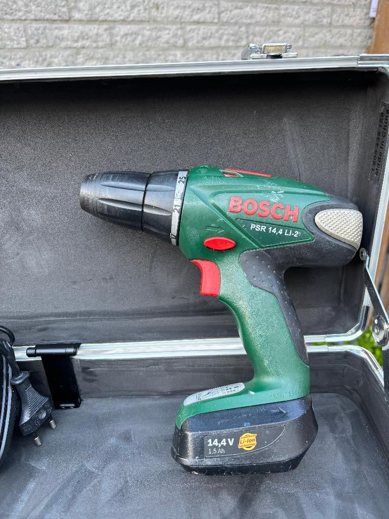 Bosch PSR 14,4 LI-2 accuboormachine, Doe-het-zelf en Verbouw, Gereedschap | Boormachines, Ophalen, Gebruikt, Variabele snelheid