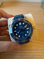 Omega seamaster blue two tone 18k gold diver 300m watch, Ophalen of Verzenden, Zo goed als nieuw, Omega