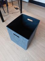 Kallax dozen donkergrijs / zwart vilt, Minder dan 50 cm, 50 tot 100 cm, Ophalen of Verzenden, Zo goed als nieuw