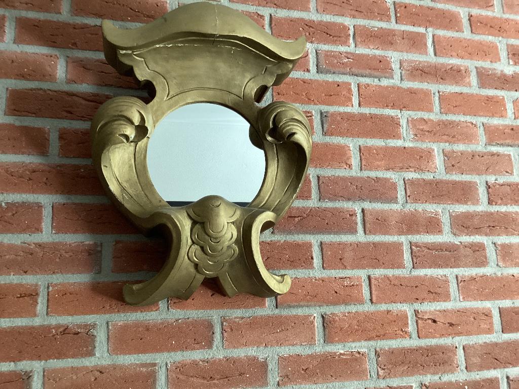 Antieke Franse spiegel, Antiek en Kunst, Ophalen of Verzenden, Overige vormen, 50 tot 100 cm, Minder dan 100 cm