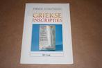 Griekse inscripties. Fibula Schriftreeks., Boeken, Ophalen of Verzenden, 14e eeuw of eerder, Gelezen, Europa