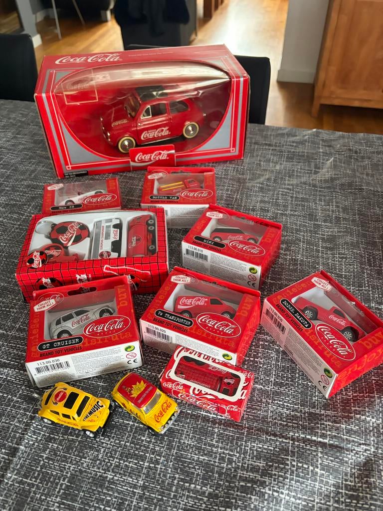 Coca-Cola Miniatuur Auto's Collectie - Nieuw in Doos, Ophalen of Verzenden, Zo goed als nieuw, Overige typen
