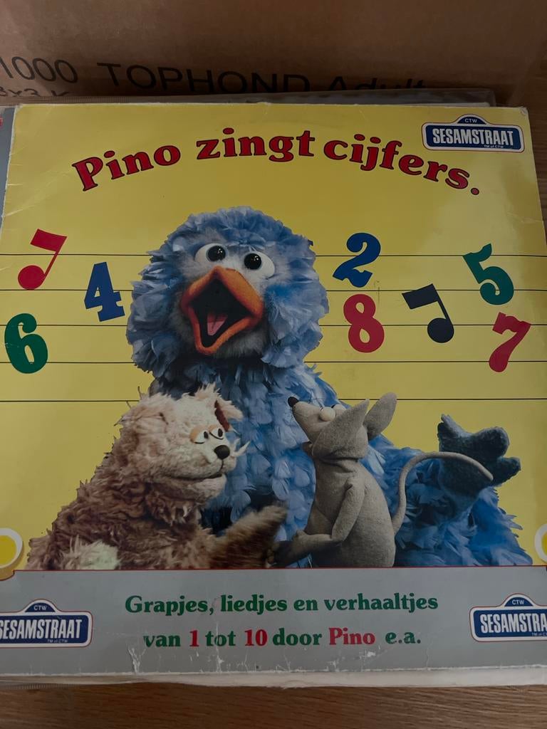 Pino zingt cijfers - Sesamstraat LP, Cd's en Dvd's, Cd's | Kinderen en Jeugd, Gebruikt, Educatief, Tot 2 jaar, Ophalen of Verzenden