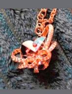 Ketting Hart strik, Verzenden, Nieuw, Goud, Met hanger