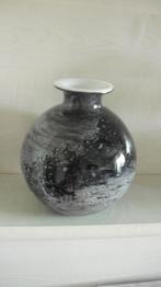 Fidrio Vaas-zwart gemarmerd, Zwart, Nieuw, Ophalen of Verzenden, Glas