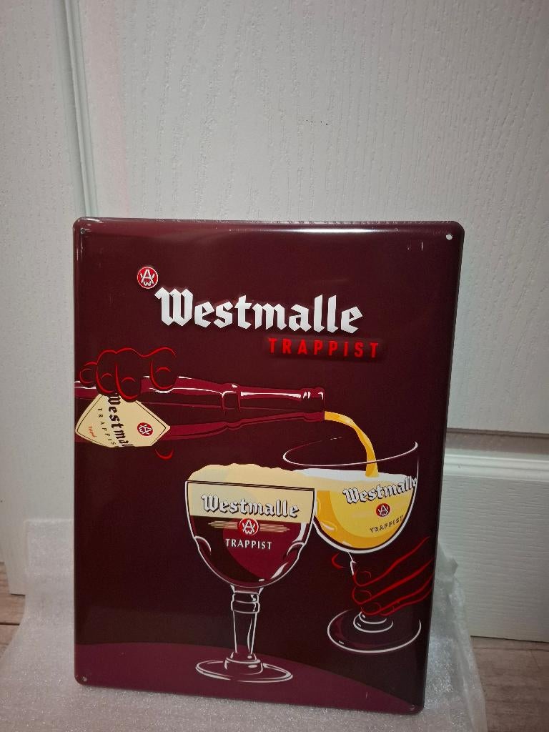Reclamebord Westmalle Trappist, Ophalen of Verzenden, Nieuw, Reclamebord, Plaat of Schild, Overige merken