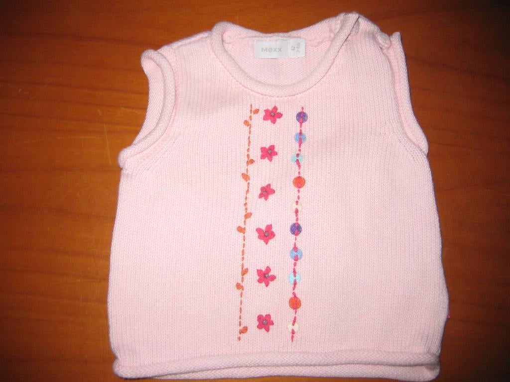 Mexx: roze truitje zonder mouwen, 62, Kinderen en Baby's, Babykleding | Maat 62, Ophalen of Verzenden, Zo goed als nieuw, Meisje