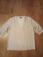 Mooi wit/blauw shirt mt L, Blauw, Ophalen of Verzenden, Zo goed als nieuw, Korte mouw