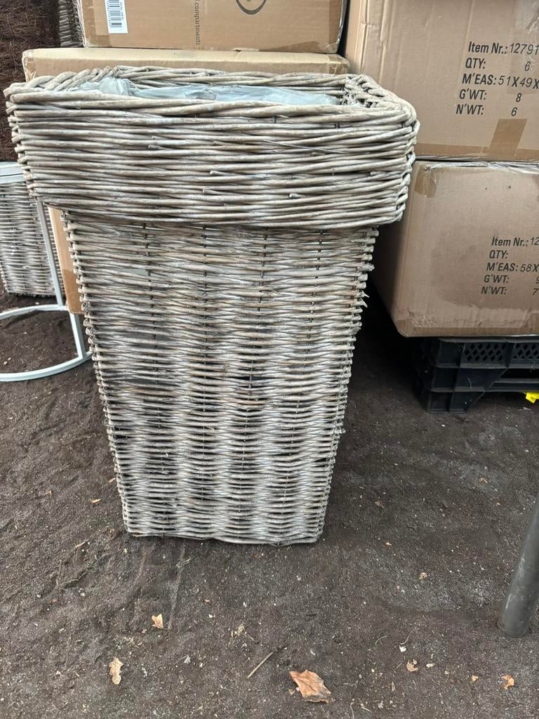 Rieten manden, Tuin en Terras, Ophalen, Nieuw, Rond, Minder dan 30 cm