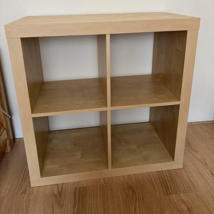 IKEA KALLAX open kast 2x2 – houtkleur, Huis en Inrichting, Kasten | Boekenkasten, Zo goed als nieuw, 50 tot 100 cm, Minder dan 100 cm