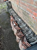 Mooie oude blauwe en rode Oude Holle/Boomse pannen, Ophalen, Gebruikt, Steen of Klei, Blauw