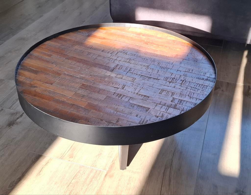 Salontafel d 74cm x h 34 cm, Gebruikt, 50 tot 100 cm, Rond, 50 tot 100 cm