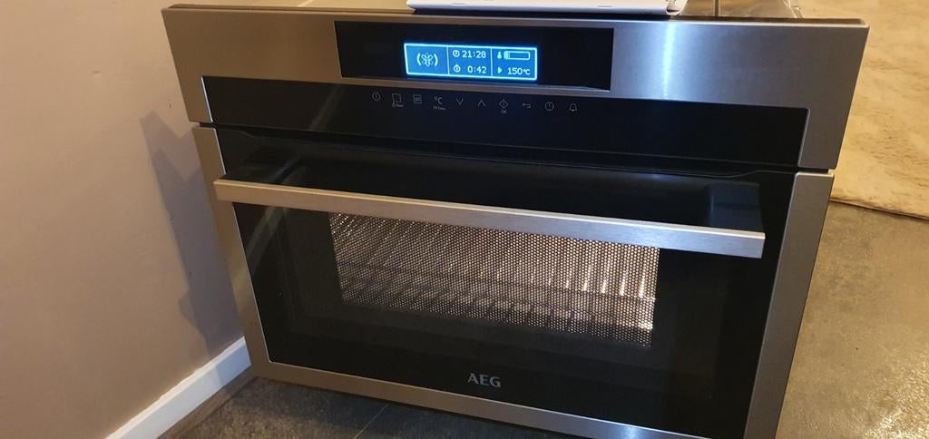 AEG inbouw combi oven, Witgoed en Apparatuur, Ovens, Ophalen, Zo goed als nieuw, 45 tot 60 cm