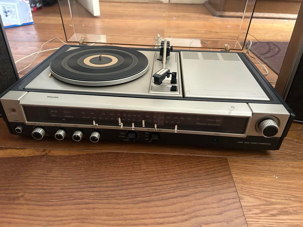 Philips Platenspeler met twee boxen - Vintage Stereo Set, Ophalen, Gebruikt, Platenspeler, Philips