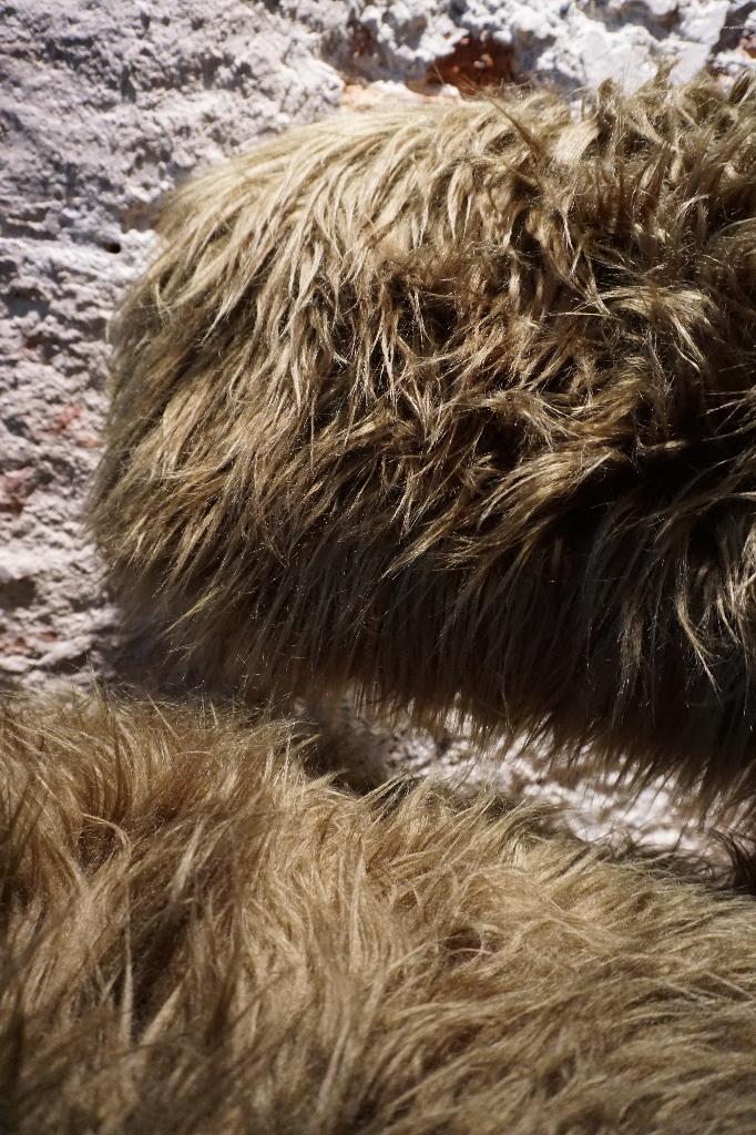 Olijfgroene Hairy fauteuil armchair (homestock), Ophalen of Verzenden, Zo goed als nieuw, 75 tot 100 cm, 50 tot 75 cm