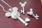 Mickey Mouse Sieraden Set - Disneyland, Ophalen of Verzenden, Zo goed als nieuw, Zilver, Ketting