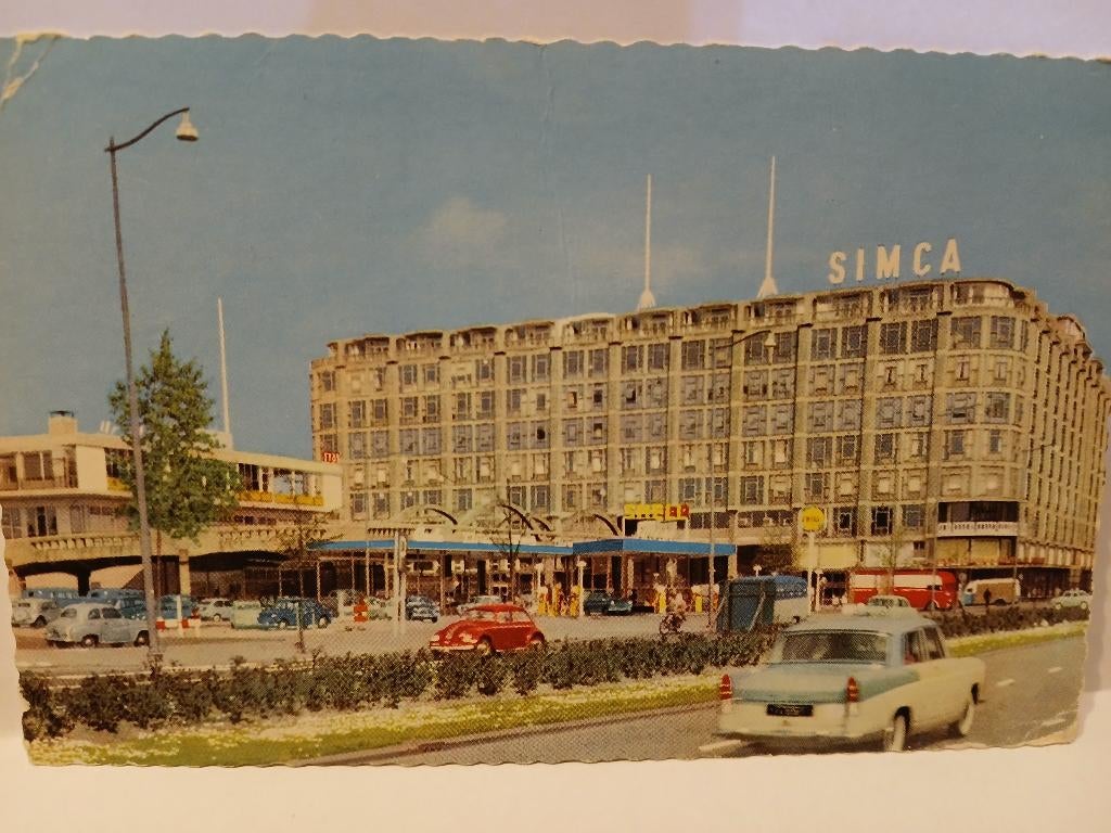 Gelopen ansichtkaart Simca fabriek, Ophalen of Verzenden, 1960 tot 1980, Gelopen, Zuid-Holland