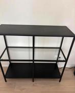 IKEA Vittsjö Stellingkast Zwart Glas 100x93 cm, Ophalen of Verzenden, Zo goed als nieuw