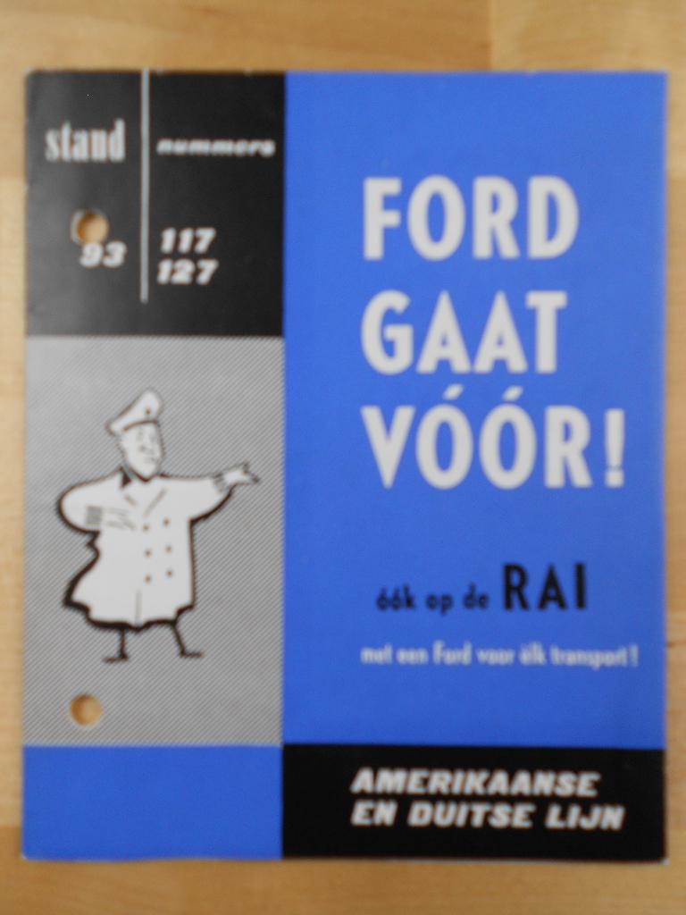 Ford RAI 1955 Brochure F100 Courier F350 F500 Taunus, Ford, Ophalen of Verzenden, Zo goed als nieuw, Ford