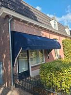 Markies, blauw doek, maat ombouw 3.38m/1.91m, Ophalen, Gebruikt, Markies, 250 cm tot 450 cm