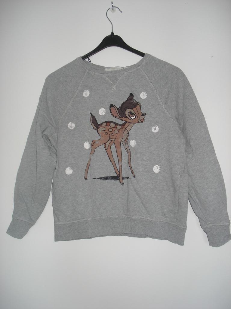 Dames sweater Disney Bambi mt XS H&M, Kleding | Dames, Ophalen of Verzenden, Zo goed als nieuw, Maat 34 (XS) of kleiner, Grijs