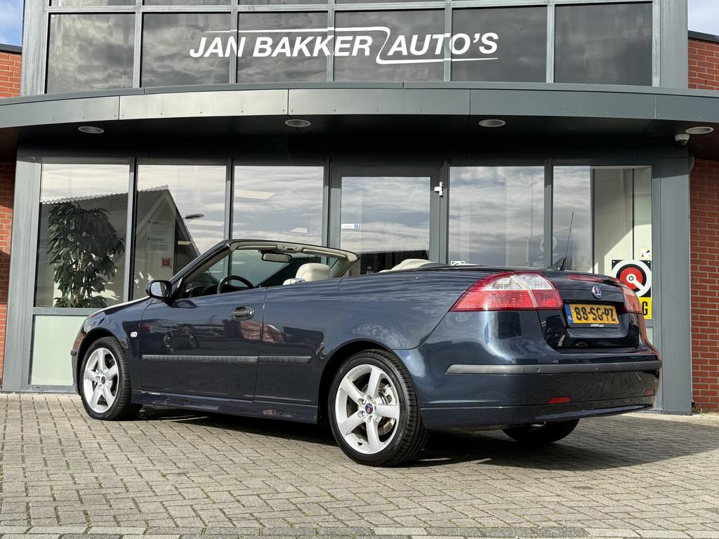Saab 9-3 Cabrio 1.8t Vector ✅ Leer ✅ Stoelverwarming ✅, Gebruikt, Beige, 4 cilinders, Bedrijf