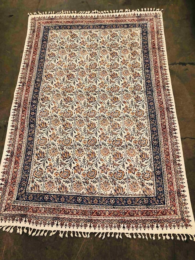 Grand foulard Oosters met bloemen en blaadjes 192/139 cm, Gebruikt, Etten-Leur, DJT@dejuistetoon.eu, Ophalen of Verzenden