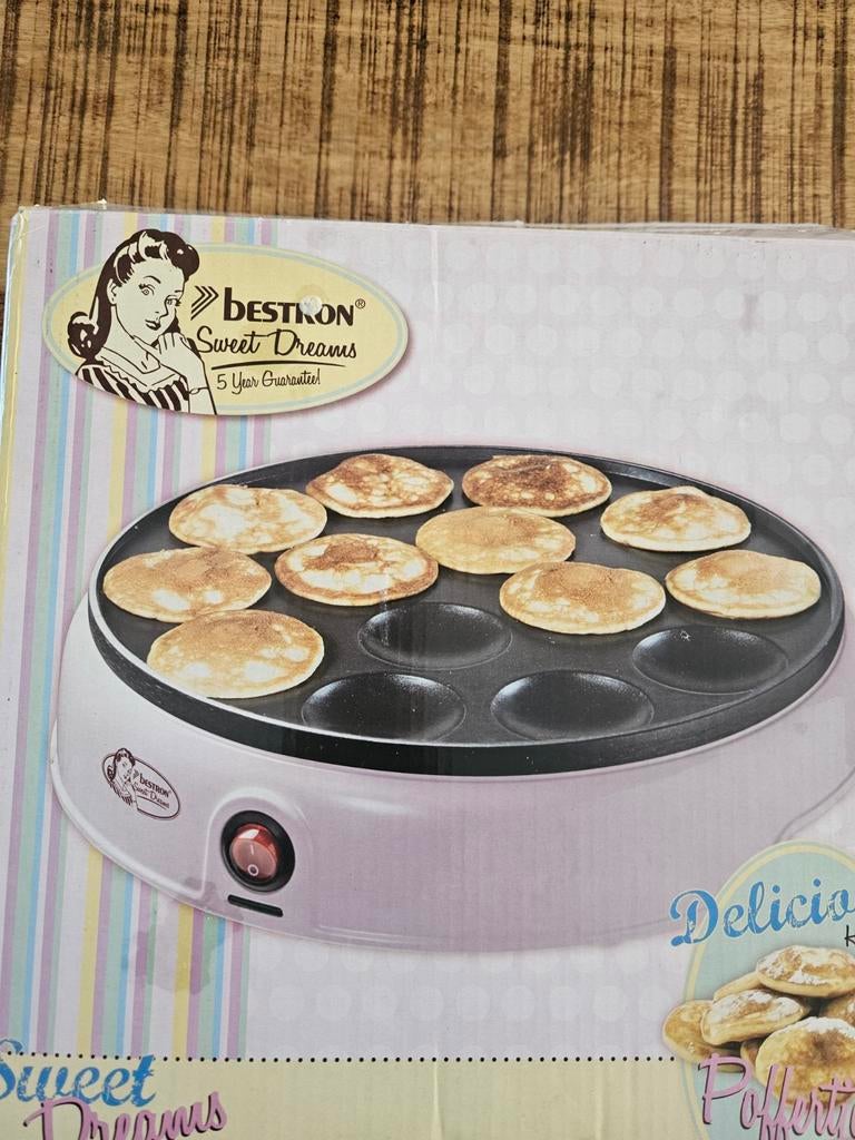 Bestron Sweet Dreams Roze Poffertjespan, Ophalen of Verzenden, Zo goed als nieuw