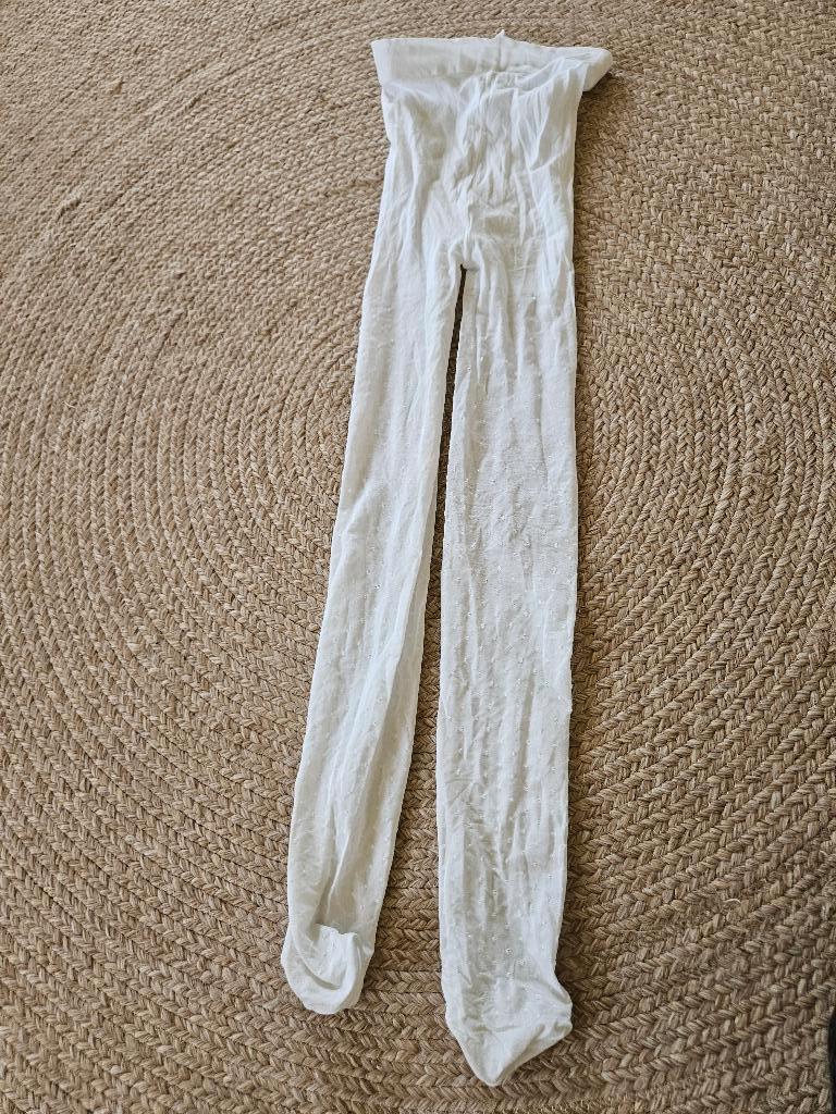 Witte panty, maat 140, Ophalen of Verzenden, Zo goed als nieuw, Meisje, Overige typen