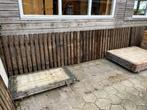 Tuinhek , weideafscheiding hardhout, stalroosters Azobe hout, Tuin en Terras, Ophalen, Gebruikt, Hout, Tuinhek