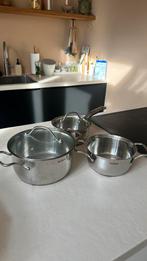 Tefal pannen, Huis en Inrichting, Keuken | Potten en Pannen, Ophalen, Gebruikt, Rvs, Pannenset