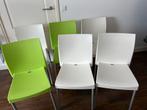 6 Pedrali Ice stoelen - Italiaans design (4 wit, 2 groen), Ophalen, Kunststof, Gebruikt, Overige kleuren