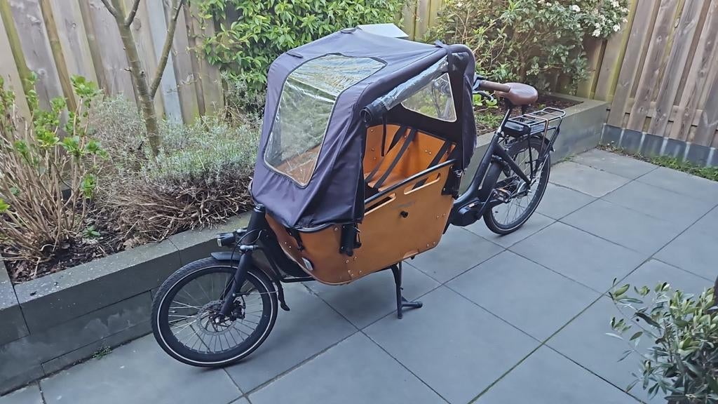 Elektrische bakfiets Vogue carry 2, 4 kinderen of meer, Gebruikt, Huif, Schijfrem