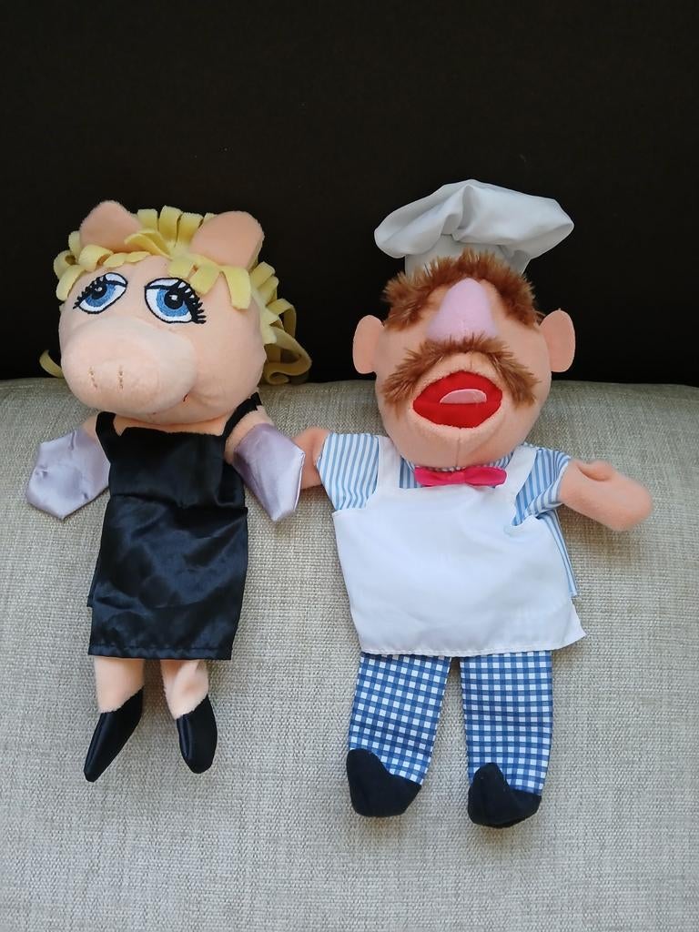 Muppets handpoppen Miss Piggy en de Zweedse Kok., Ophalen of Verzenden, Zo goed als nieuw, Overige typen, Disney