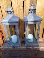 2 zware windlichten incl.Bolsius kaarsen, Tuin en Terras, Ophalen of Verzenden, Zo goed als nieuw, Netvoeding, Minder dan 50 watt