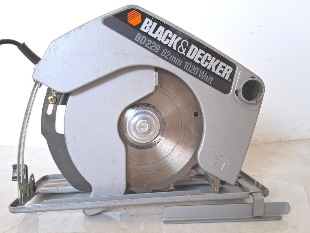 Black & Decker BD229 cirkelzaagmachine, 62mm, 1020W geleider, Doe-het-zelf en Verbouw, Gereedschap | Zaagmachines, Gebruikt, Cirkelzaag