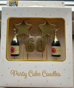Taartkaarsen 60 jaar - Party Cake Candles, Ophalen of Verzenden, Nieuw, Versiering, Verjaardag