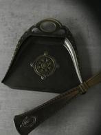 Antiek Art Nouveau Vegertje en Blik - Bronskleurig, Ophalen of Verzenden