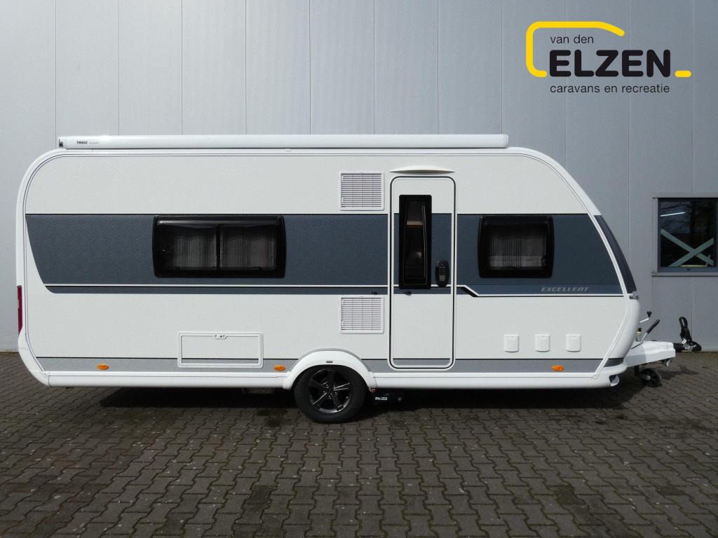 Hobby Excellent 495 WFB Mover, luifel, airco enz., Caravans en Kamperen, Standaardzit, Bedrijf, Overige typen, 5 tot 6 meter