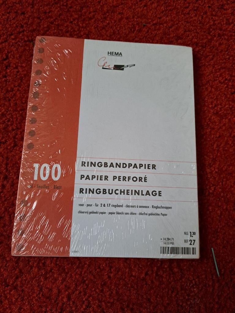 Nieuw pak A5 ringband papier 100 vellen NIEUW NIEUW, Ophalen of Verzenden, Nieuw, Papier, Schets- of Tekenboek