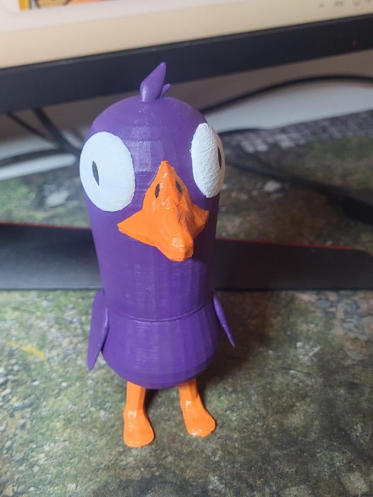 Goose Goose Duck Figuur - Paarse Gans 14cm, Ophalen of Verzenden